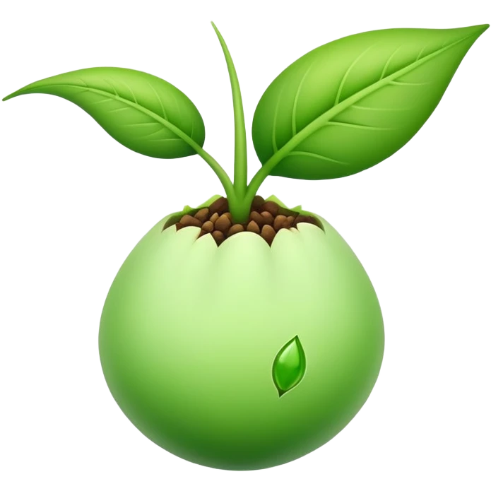 young shoot emerging from a seed emoji