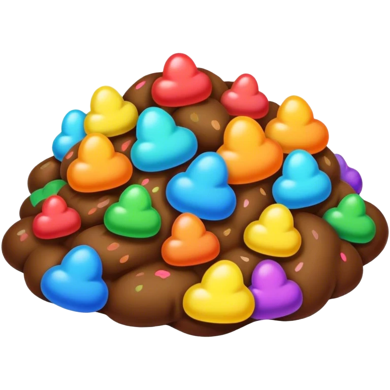 Rainbow poop emoji