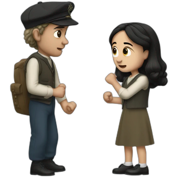 anne frank fighting thomas the train emoji