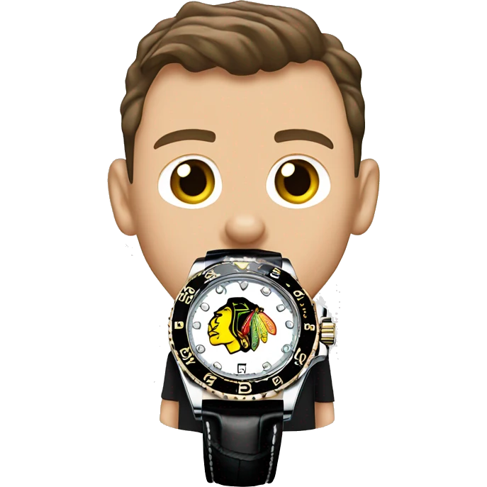 Jonathan Toews as a Rolex watch emoji