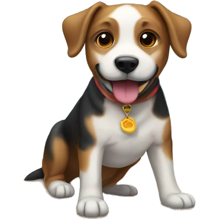 Perro en la playa emoji