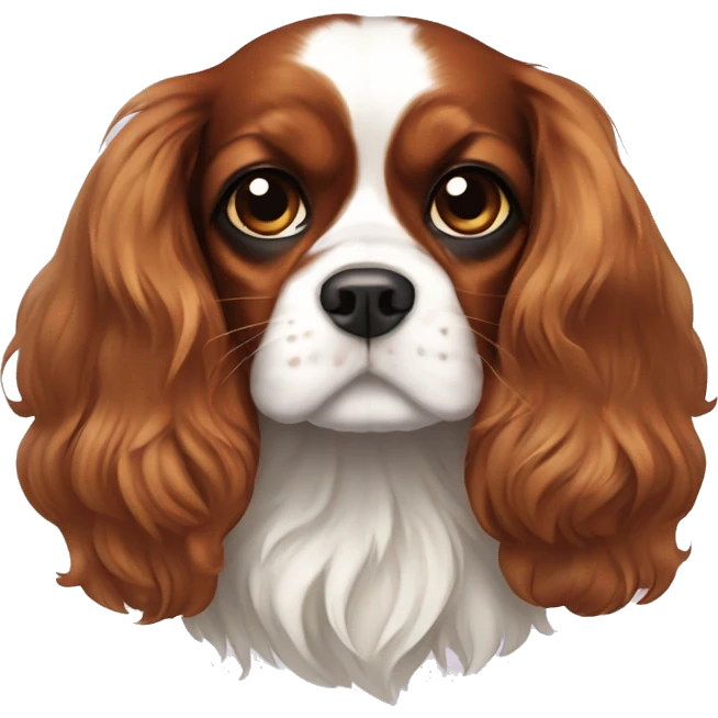 King Charles Cavalier spaniel cute emoji