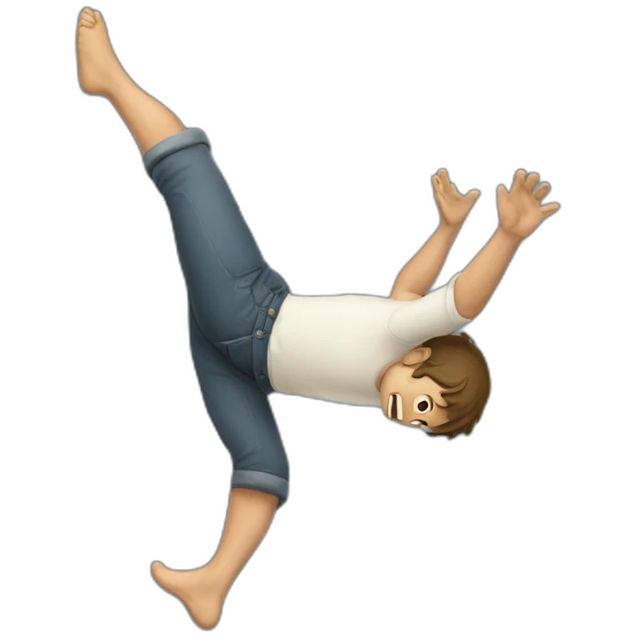 Homme qui fait un bakflip emoji