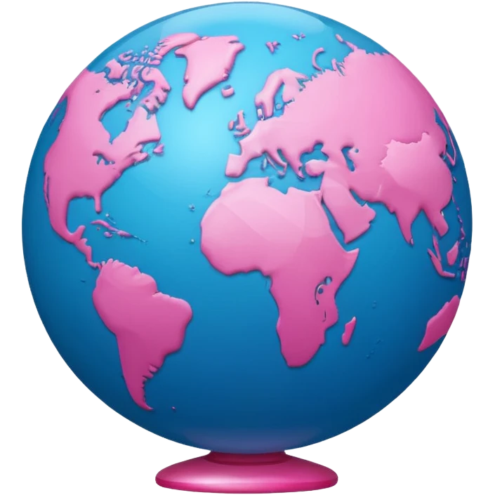 mix light pink dark pink and white girly globe with WWW in big letters under it.
It looks like an internet bar icon. emoji