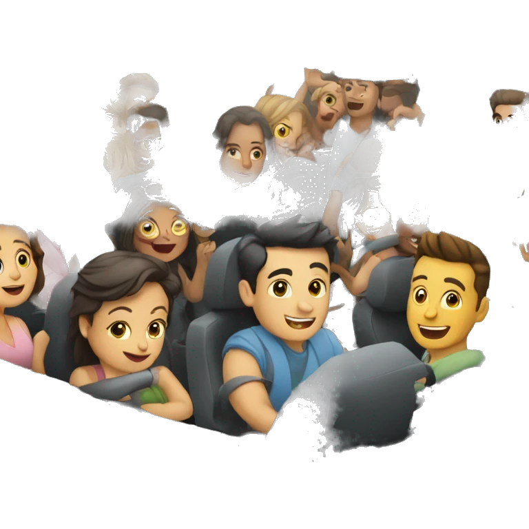 lot of people in a car emoji