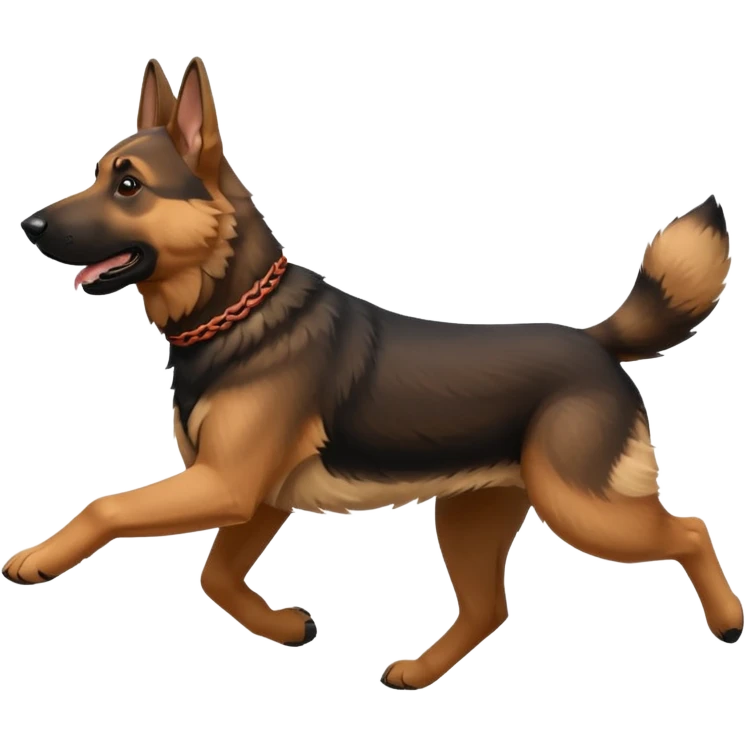 german shepherd running emoji