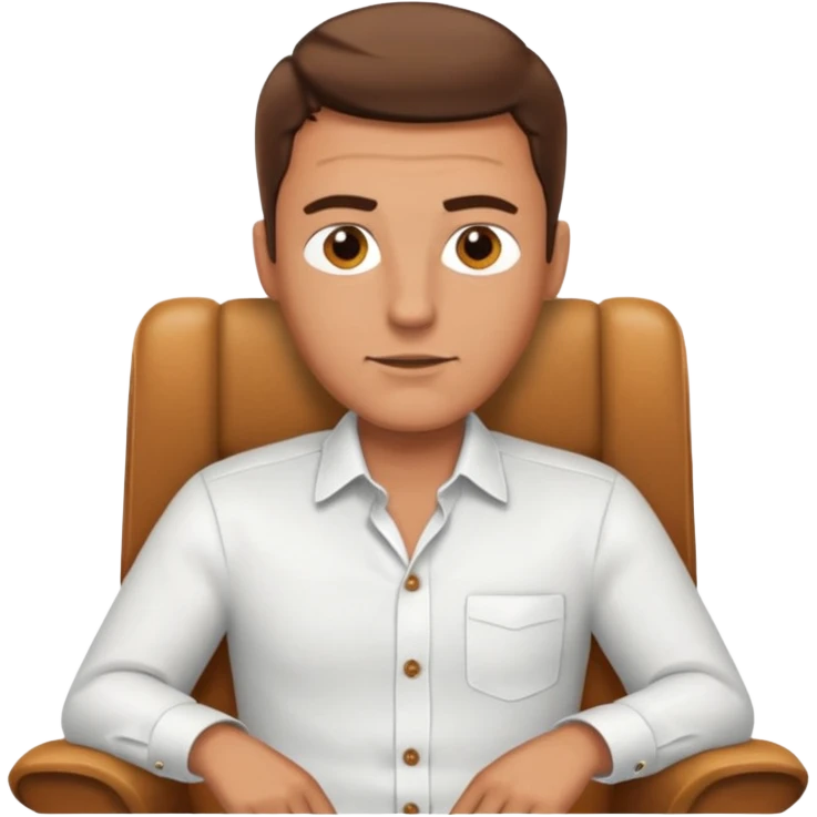 Guy in a chair asking emoji