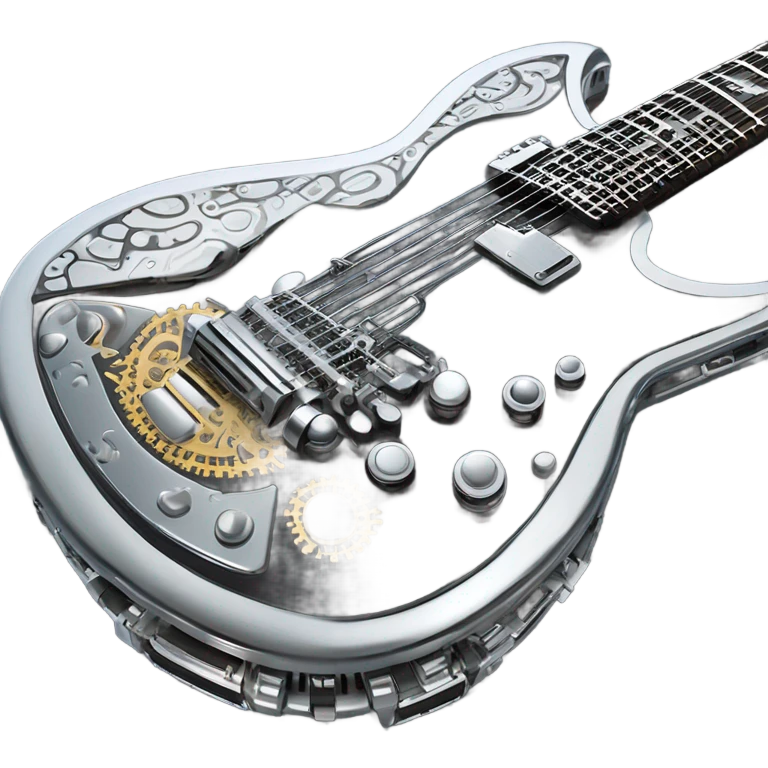 scifi mechanical guitar emoji
