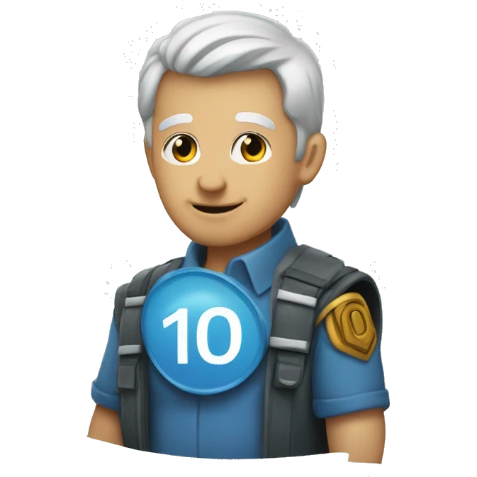 un numero 10 con un signo de porcentaje al lado  emoji