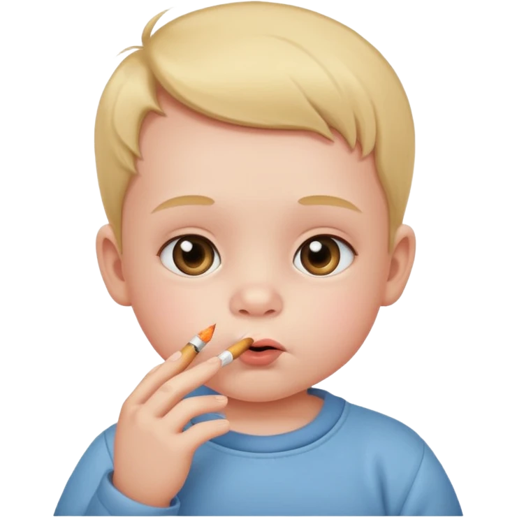 Young Baby smoking a cigarette emoji