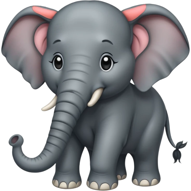  long haired elephant emoji