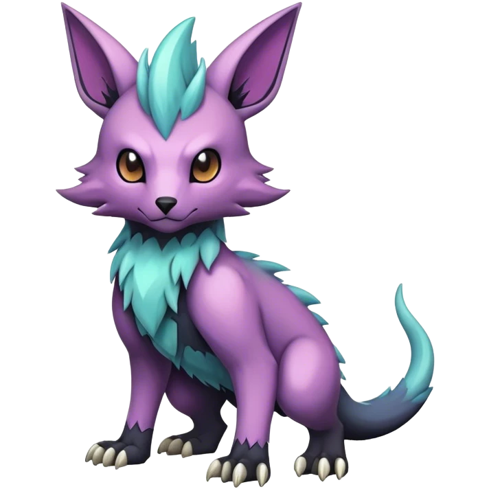 cool colorful dark pastel edgy fantasy animal hybrid Fakemon full body emoji