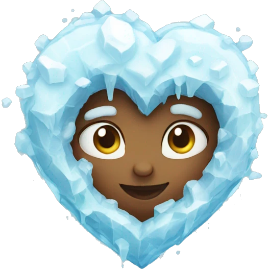 icy heart emoji