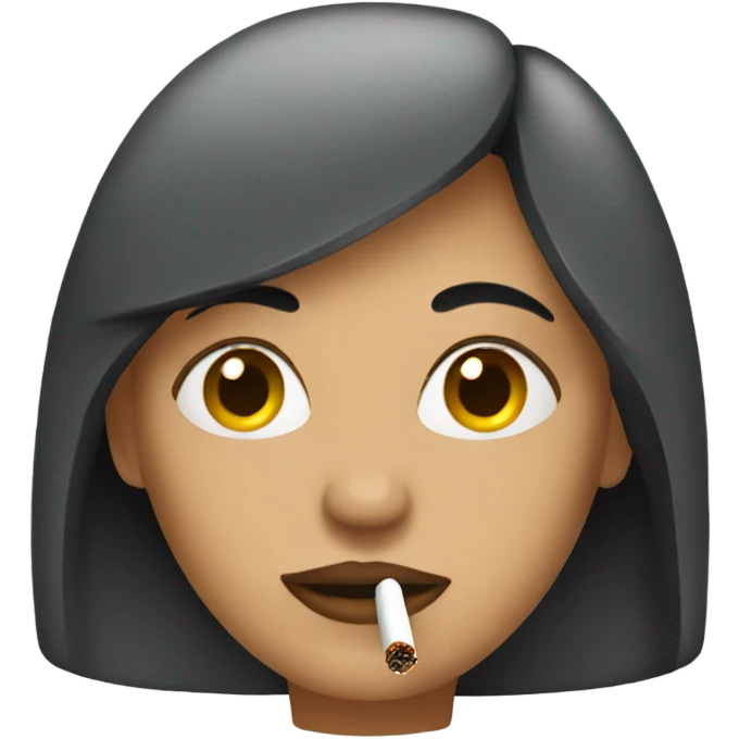 woman with a cigarette emoji