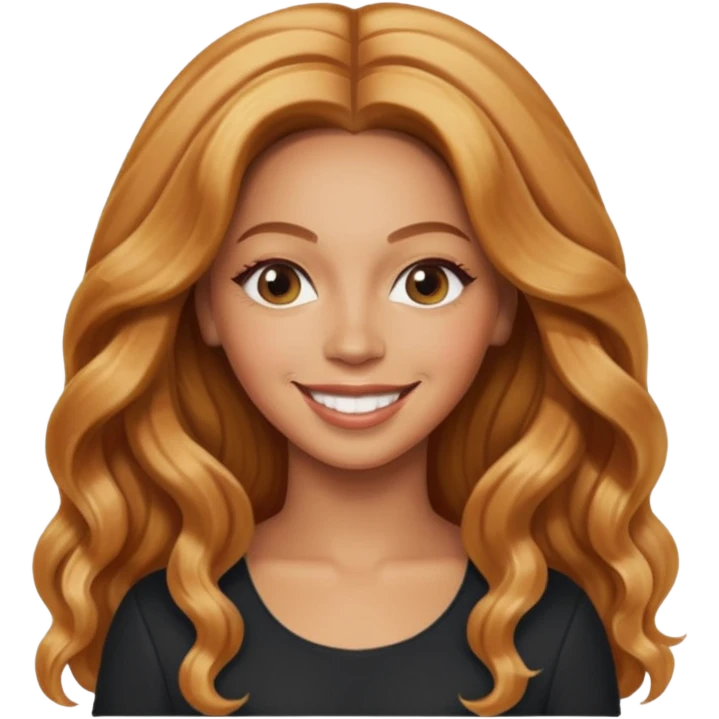 Beyonce with long strawberry blonde hair emoji