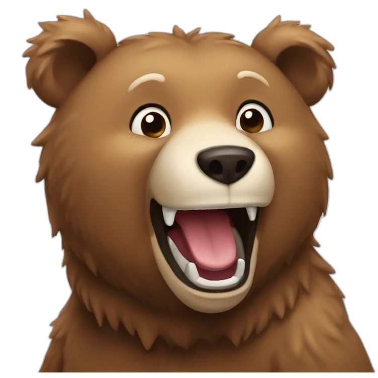 Bear-laughting emoji