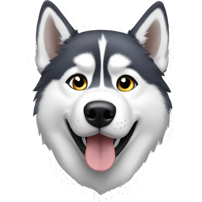 Husky dog behind the head emoji
