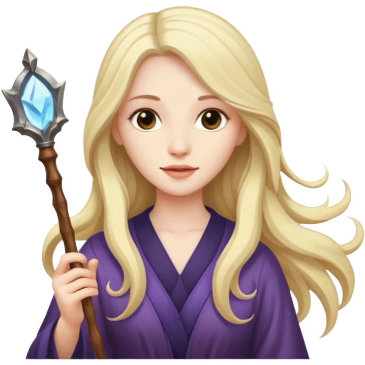 beautiful-haired woman with a wand emoji