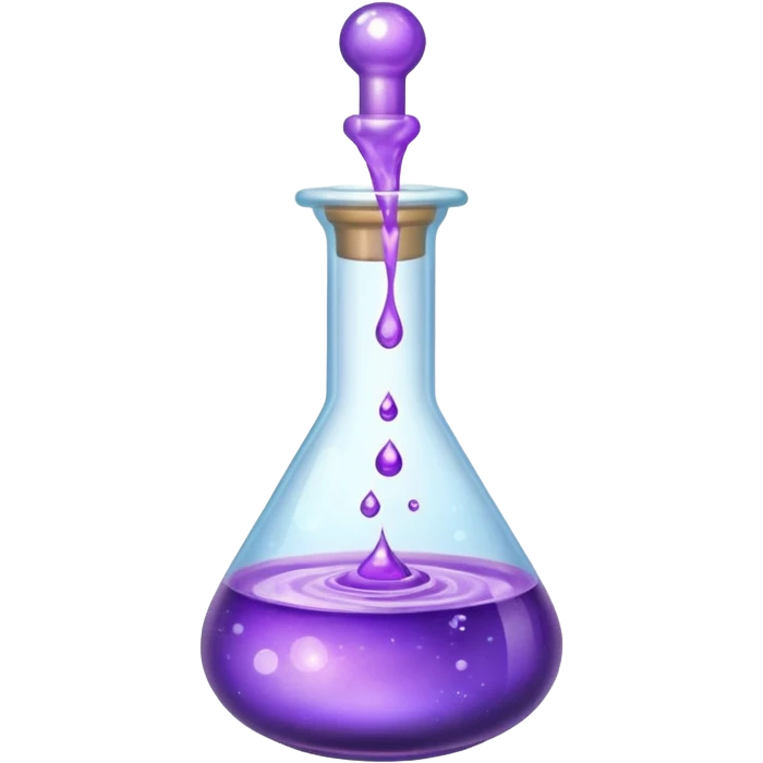 Purple Potion Bubbling in glass vial emoji