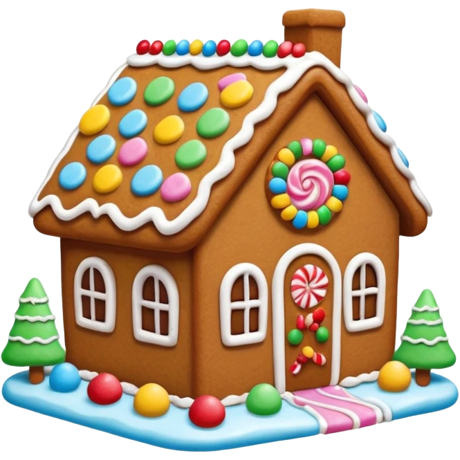 gingerbread house emoji