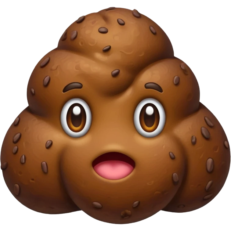 A brown poop without a face💩 emoji
