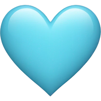 Light blue colour heart emoji