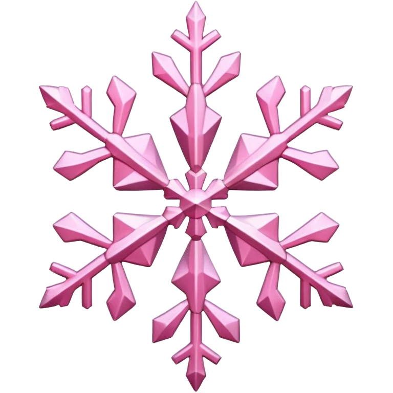 snowflake with pink color  emoji