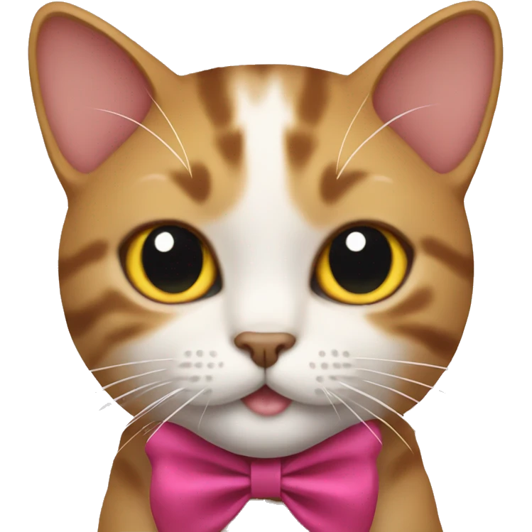 Cat wearing bow  emoji