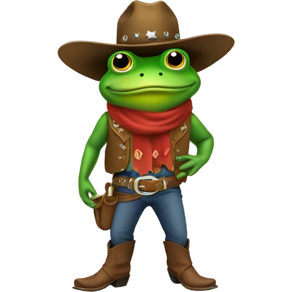 a cowboy frog emoji