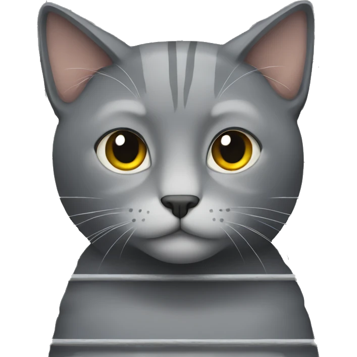 Grey cat in prison emoji