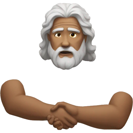 god holding hands out emoji