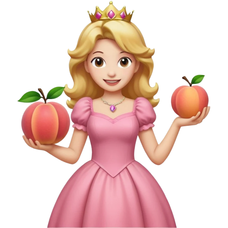 princess peach mixed with a peach emoji