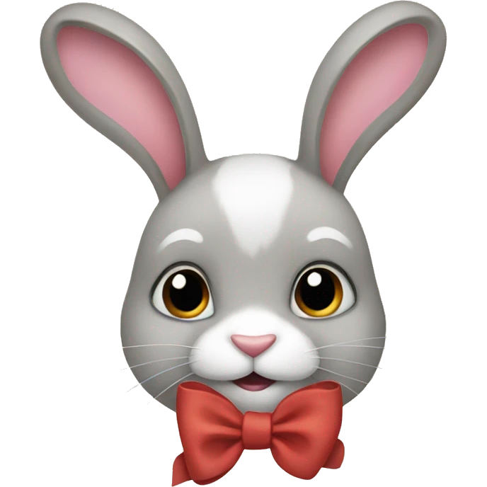 rabbit with bow emoji