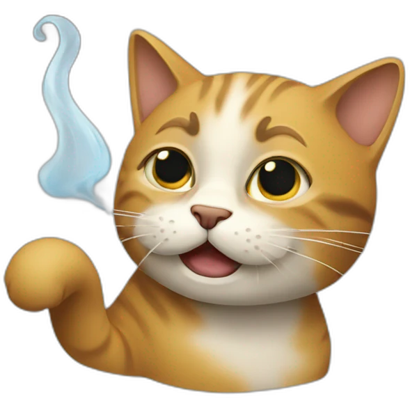 Un chat qui fume emoji