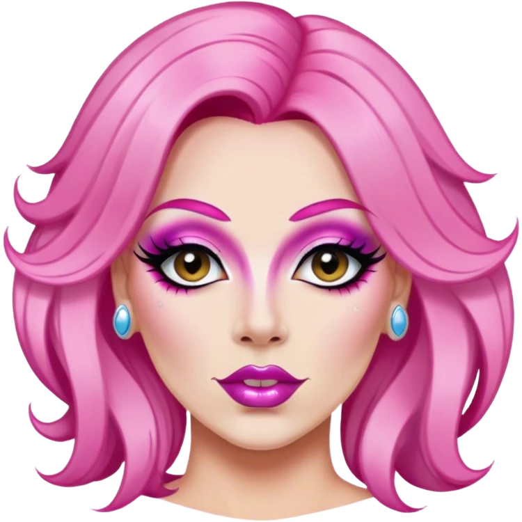 Drag queen with pink hair emoji