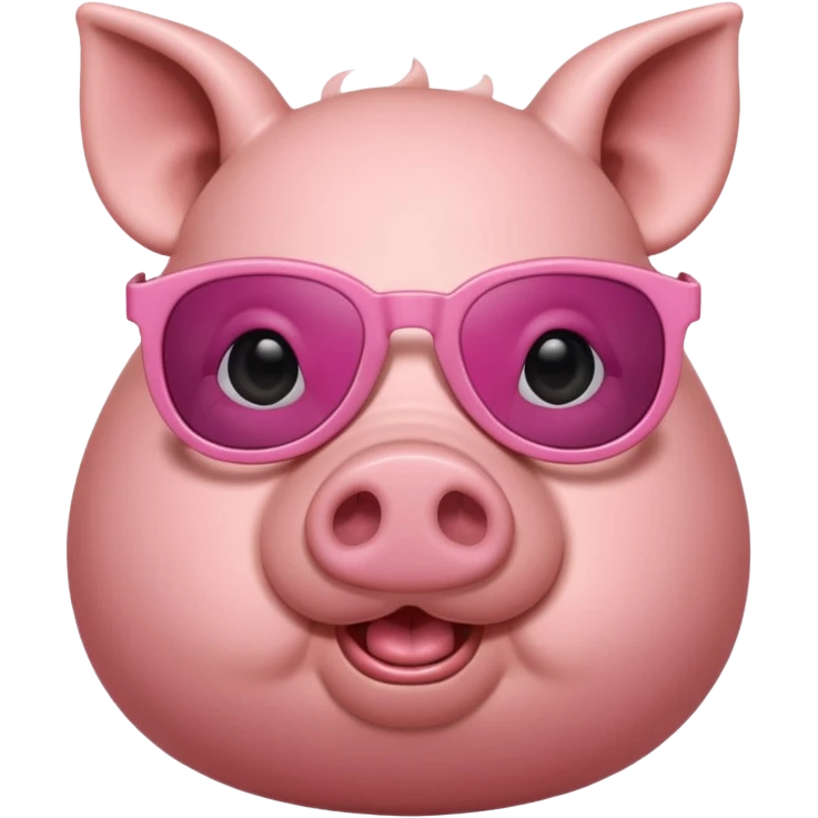 pig  with dunglasses emoji