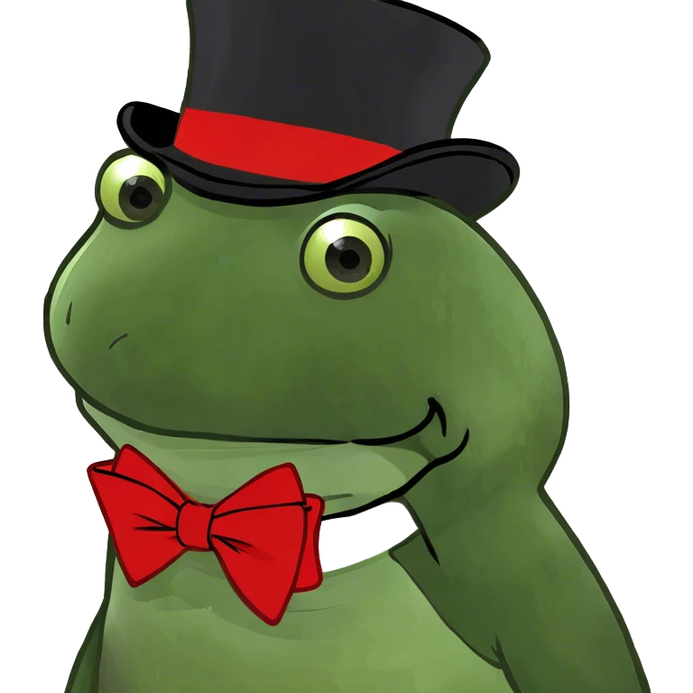 Top hat and red bow tie  emoji