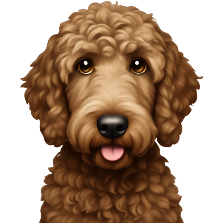goldendoodle dark brown emoji