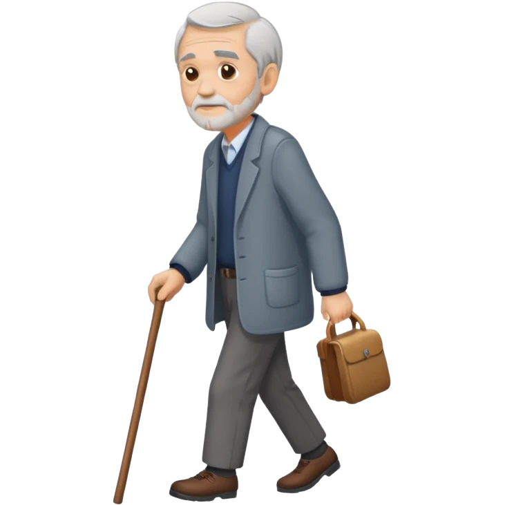 Old man walking with a cane emoji