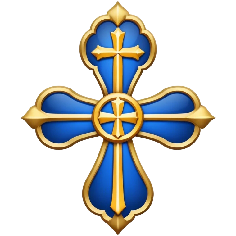 Bishop's emblem with a touch of dark blue emoji