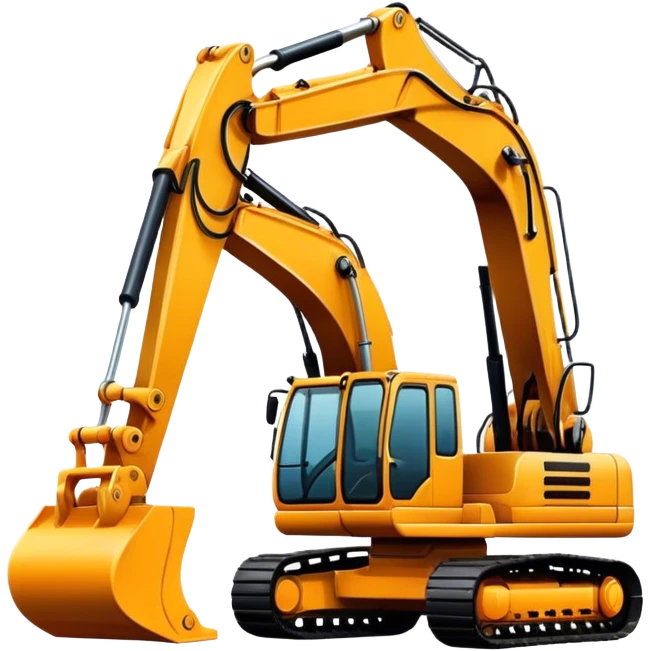 yellow excavator emoji