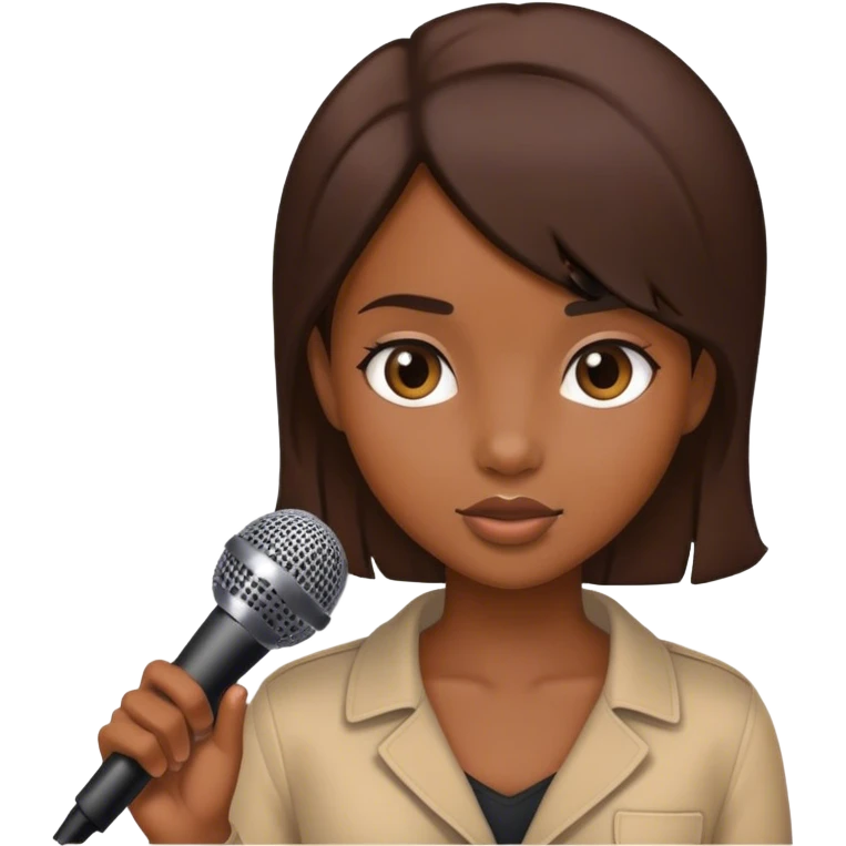 girl microphone  emoji