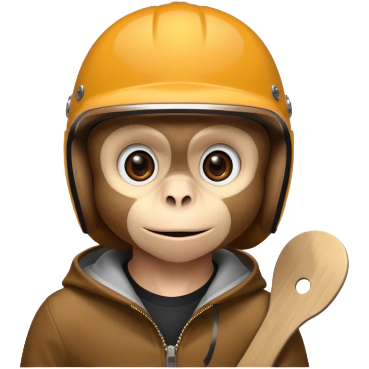 monkey with skater helmet emoji