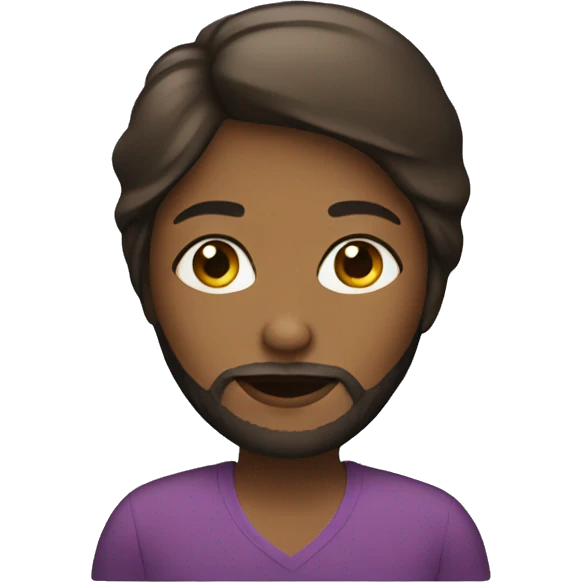 Woman with beard emoji