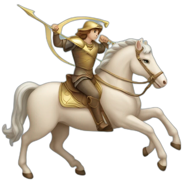 mythical sagittarius hybrid between man and horse like in the zodiac emoji