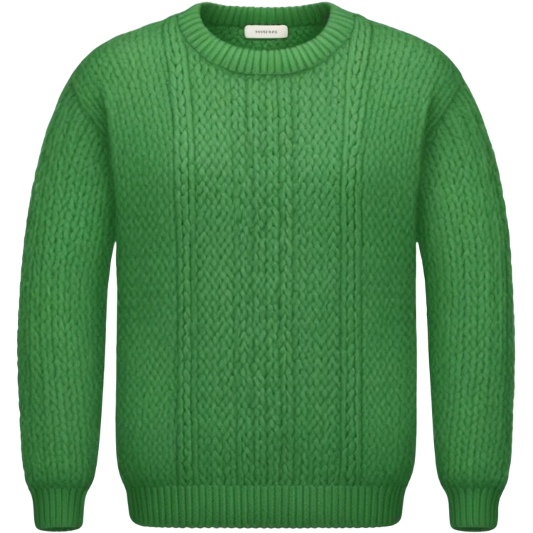 Green knitted wool sweater. emoji
