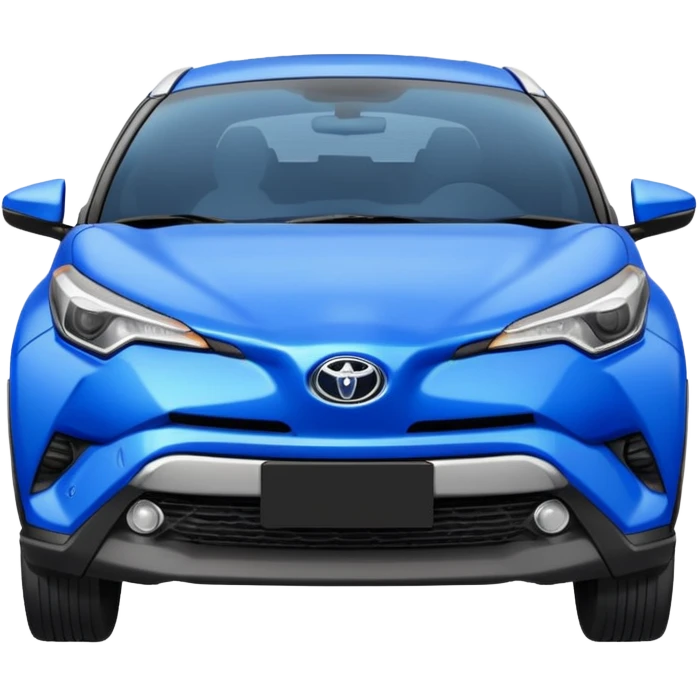 toyota chr bleue  avant enfoncé emoji