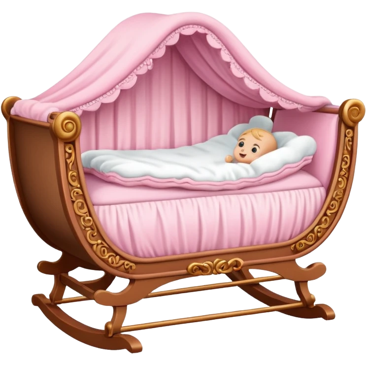 baby cradle pink emoji