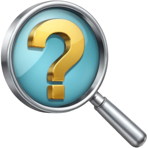 Magnifying Glass + Question Mark emoji