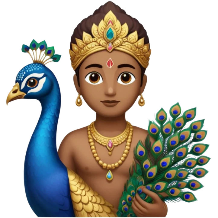 Murugan vel and peocock at back vel also with  emoji